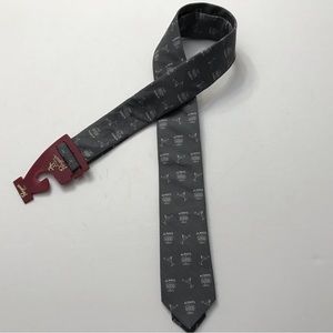 Penguin Slim Necktie Gray White